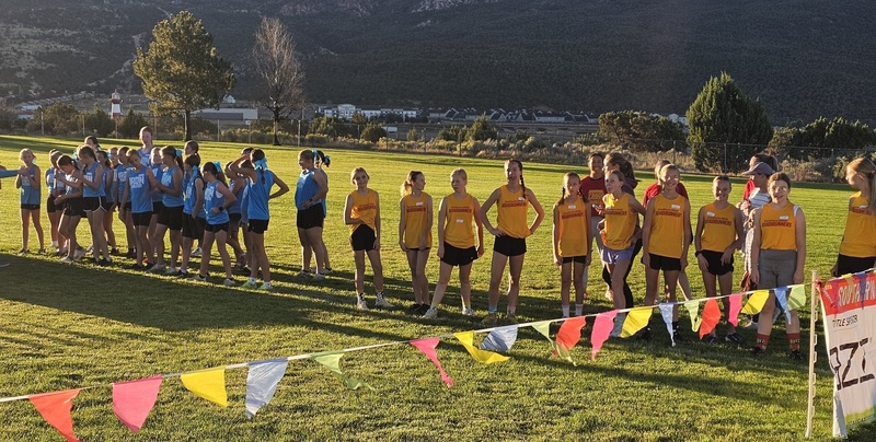 Starting line of XC race