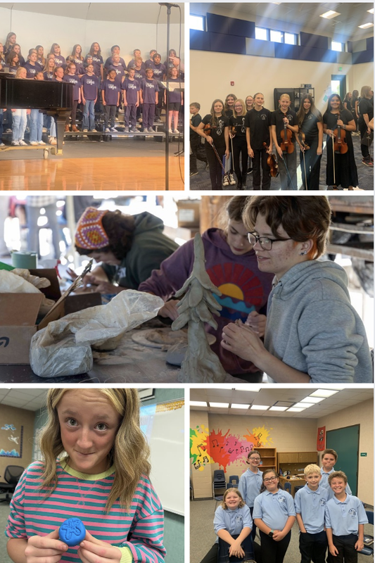 pic of students during art week