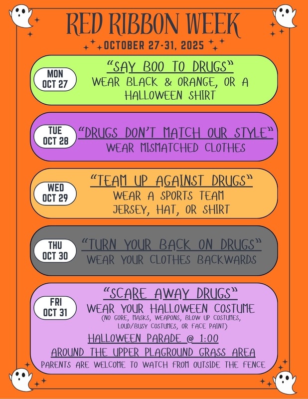 red ribbon week calendar