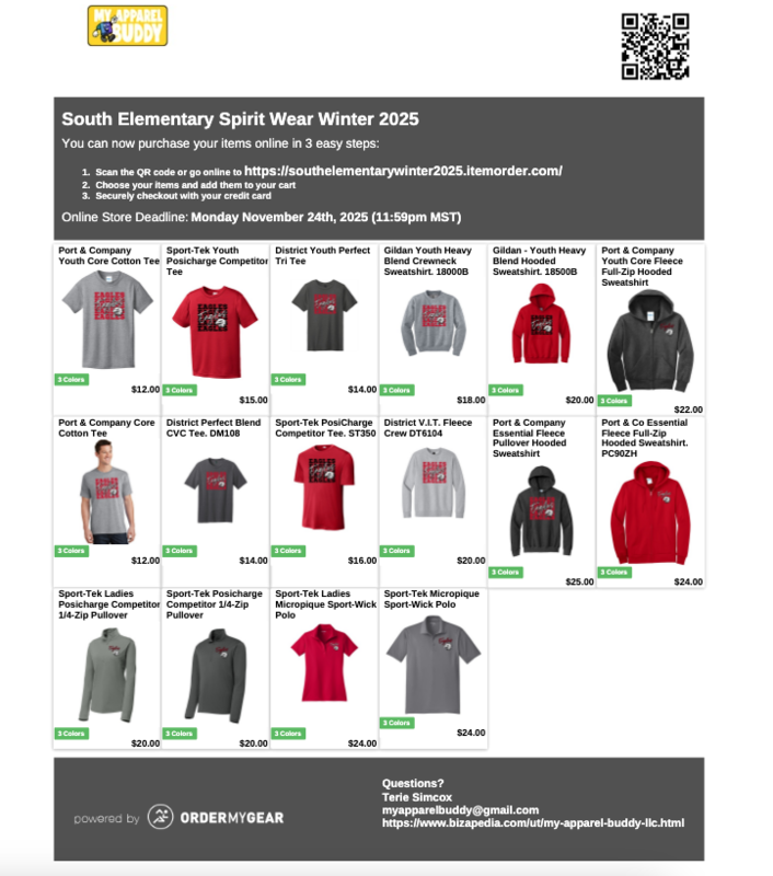 Order form for shirt shop