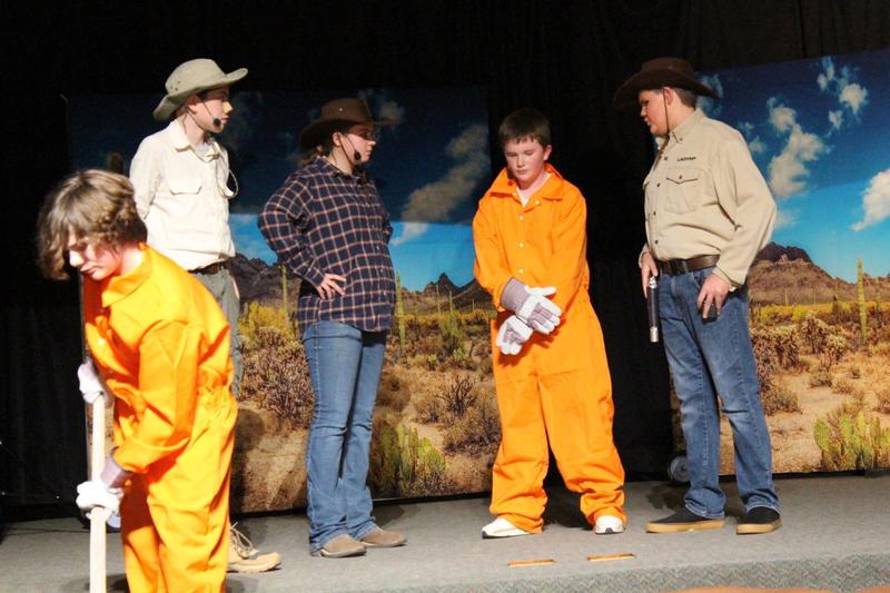 theater students on stage