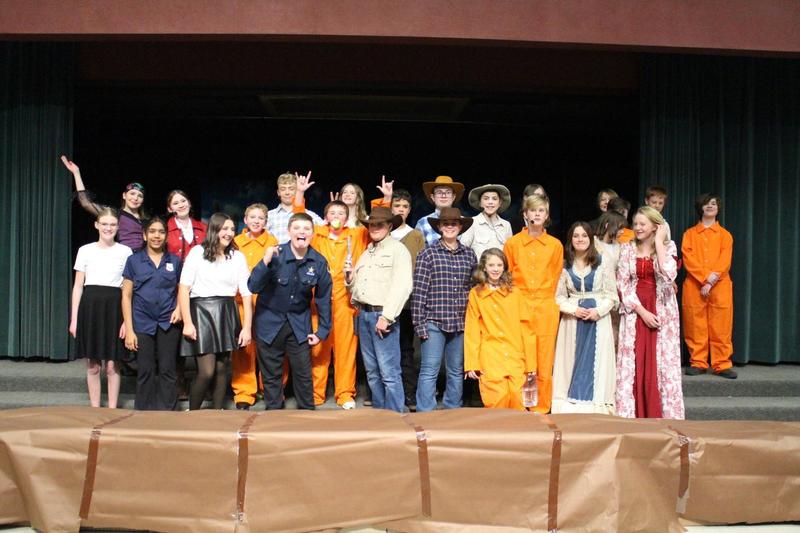 theater students on stage