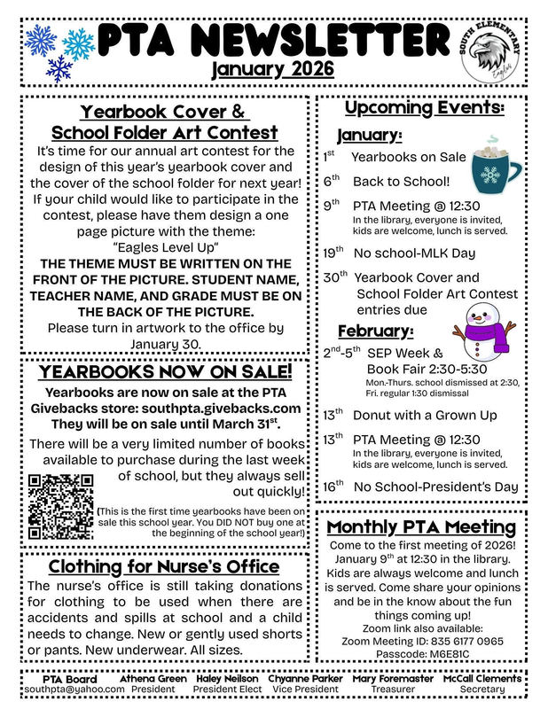 January 2026  PTA Newsletter