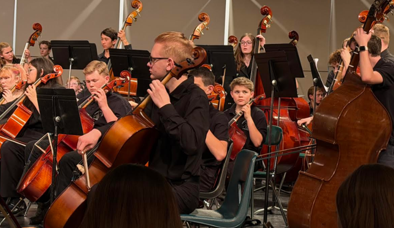 Orchestra Students Performing at POPS Concert
