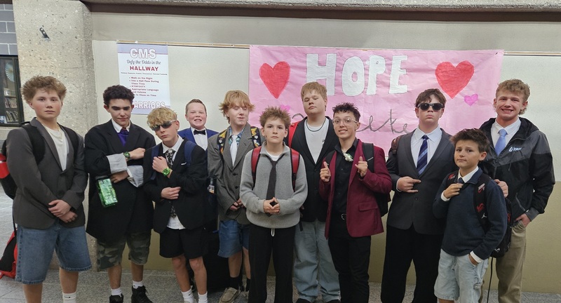 students dress up