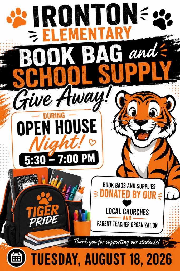 Ironton elementary bookbag and school supplies giveaway