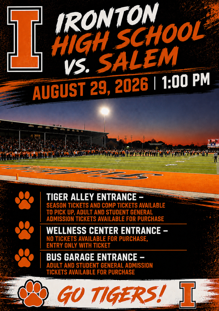Ironton vs Salem entrance information