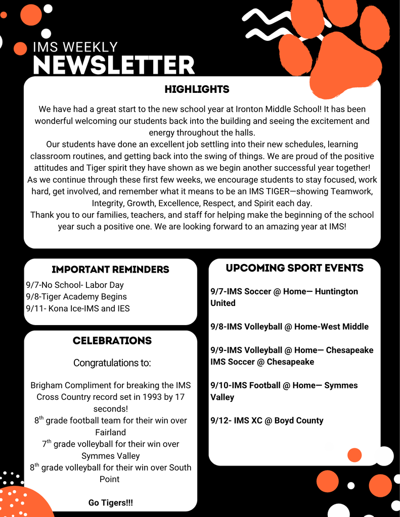 IMS Weekly Newsletter