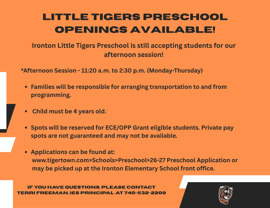 Afternoon session preschool flyer