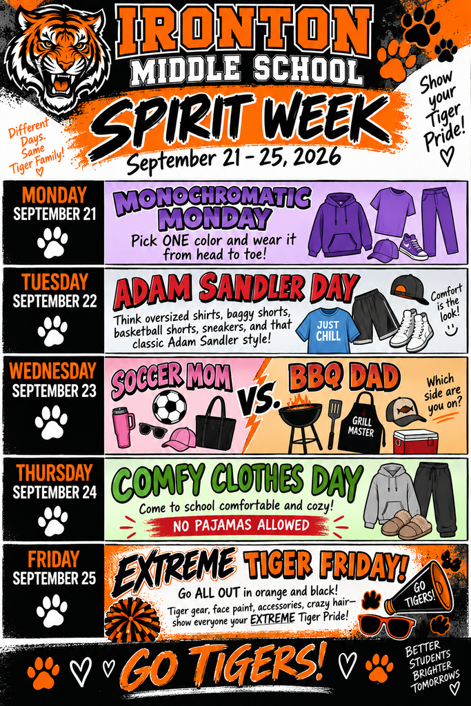 Ironton Middle School Spirit Week