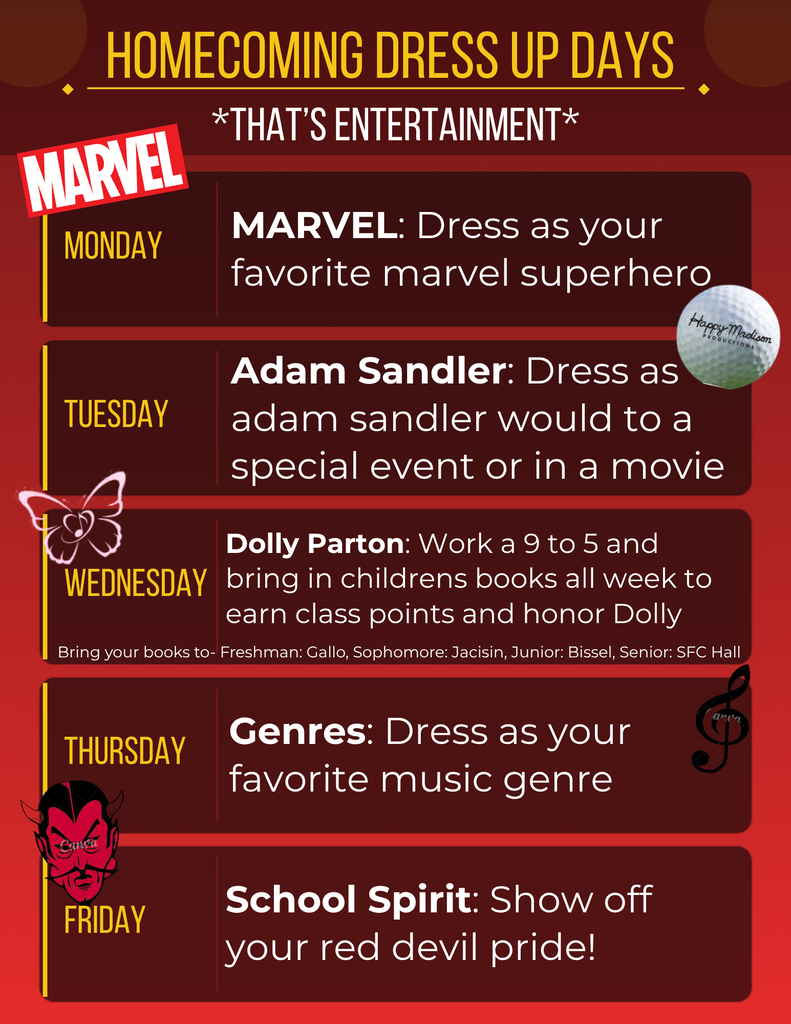 Homecoming Dress Up Days 7-12