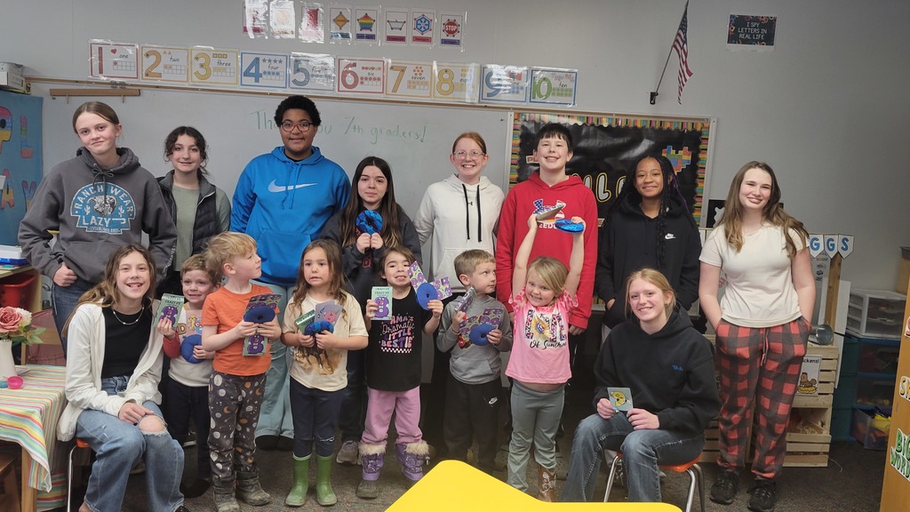 all 7th graders who wanted to help and preschoolers 