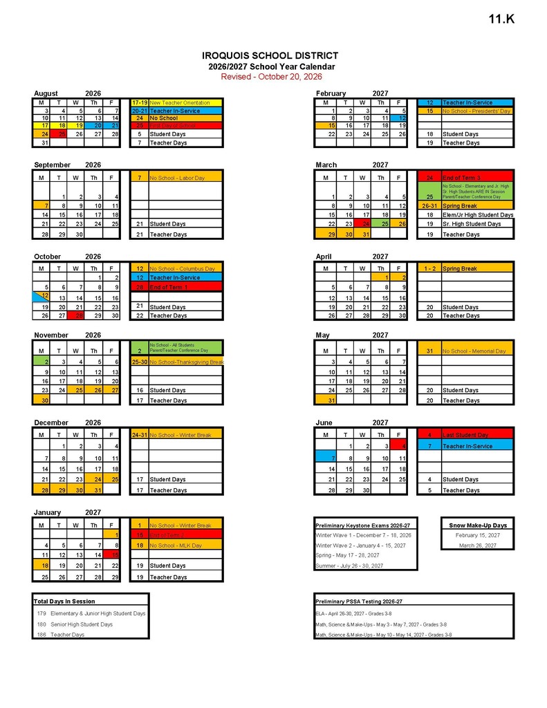 Revised 26.27 Calendar