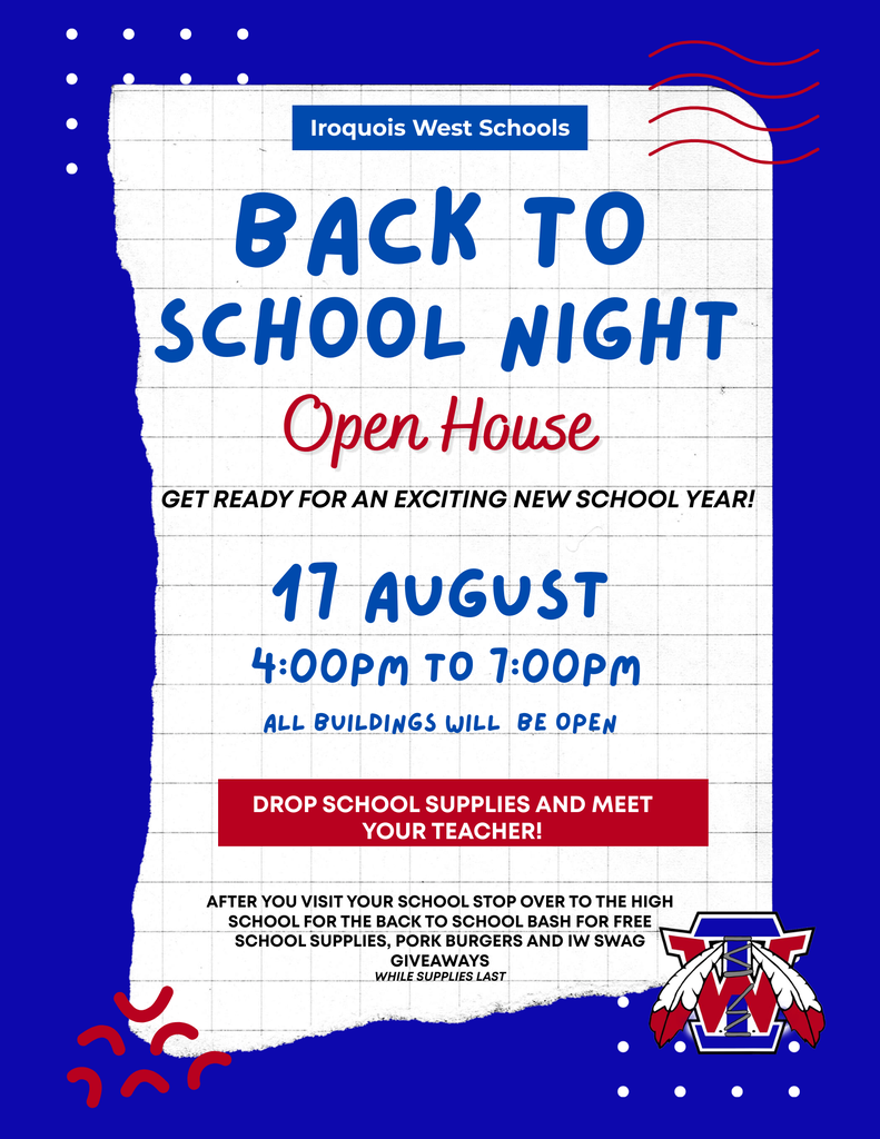 Back to School Night Open House August 17 4-7pm