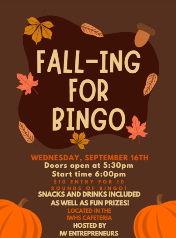 IWHS Bingo 9/16