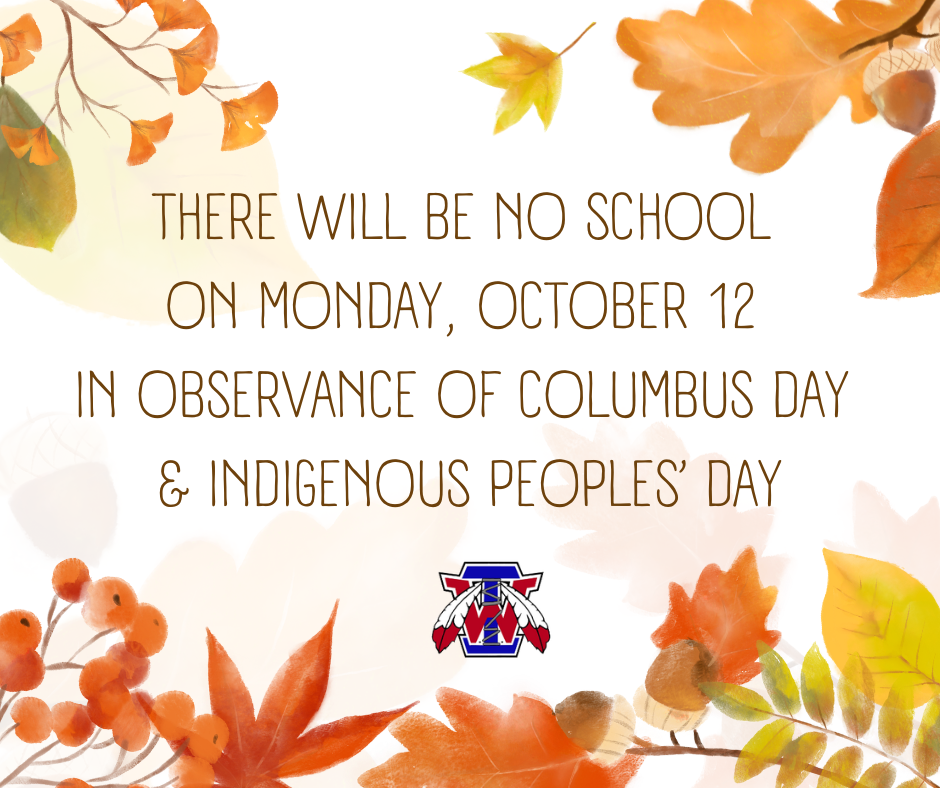 No school on Monday, October 12