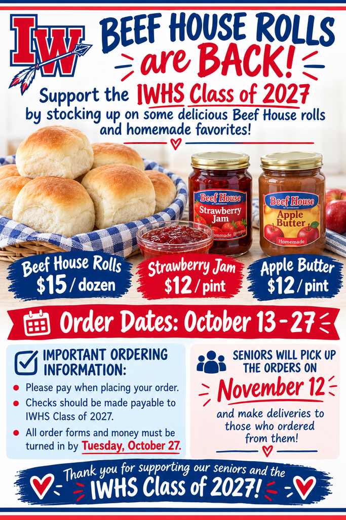 Beef House orders will be accepted from 10/13-10/27