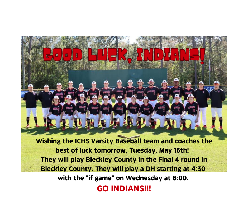 ICHS Varsity Baseball Vs Bleckley County In Final 4 Round Irwin