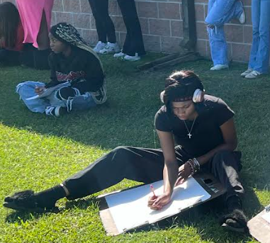 HS students view 9/11 fire truck