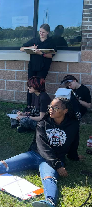 HS students view 9/11 fire truck