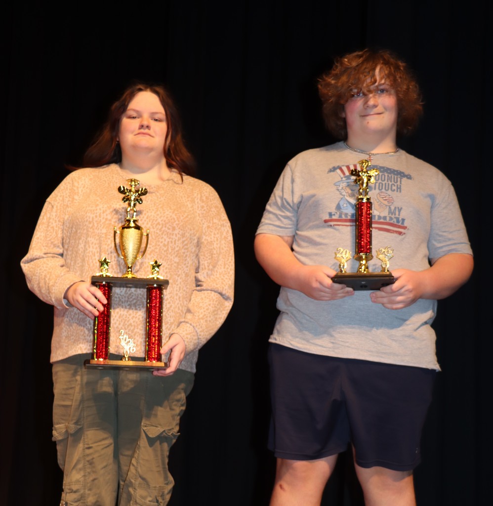 1st and 2nd place spelling bee winners