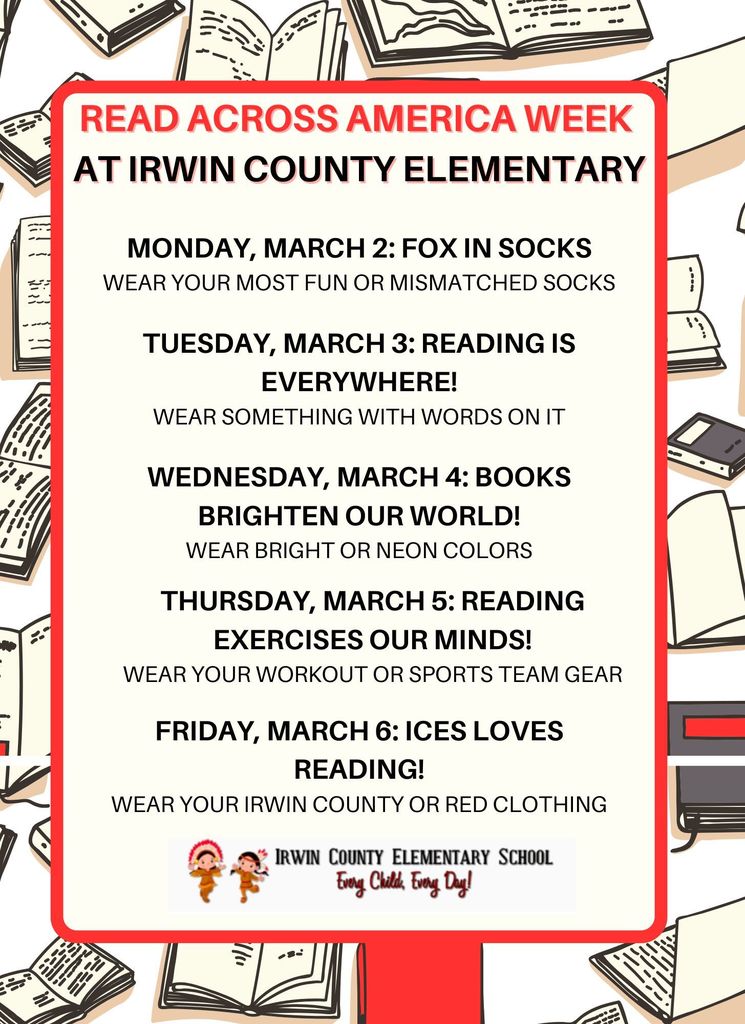 Read Across America Dress Up Days at ICES March 2-6