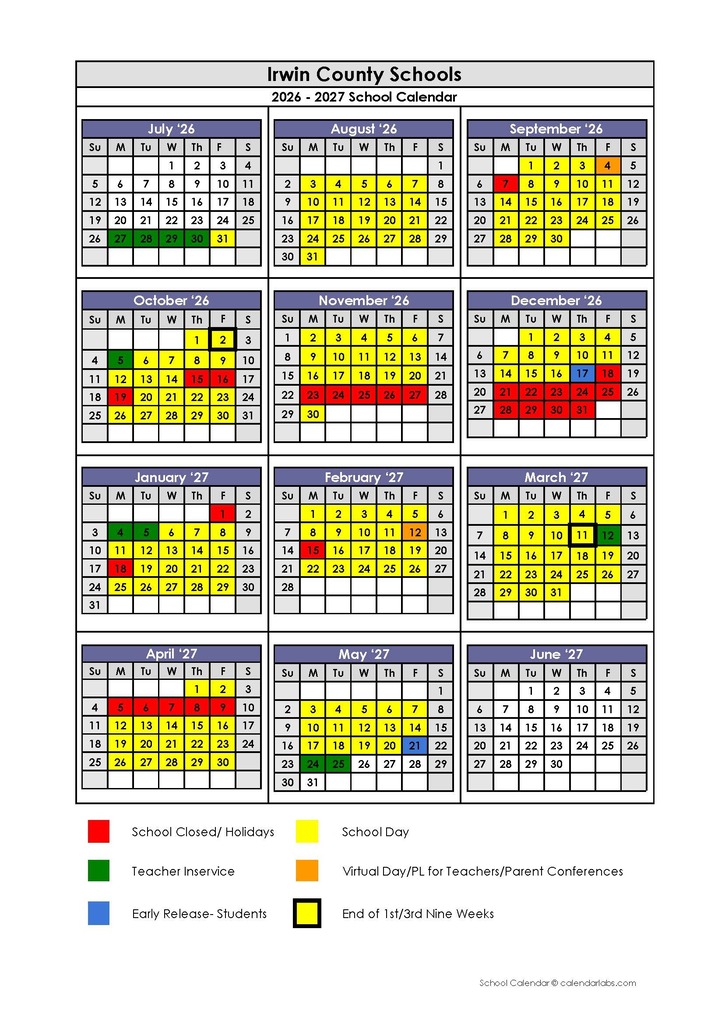 school calendar