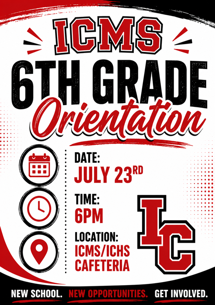 6th grade orientation July 23rd at 6PM