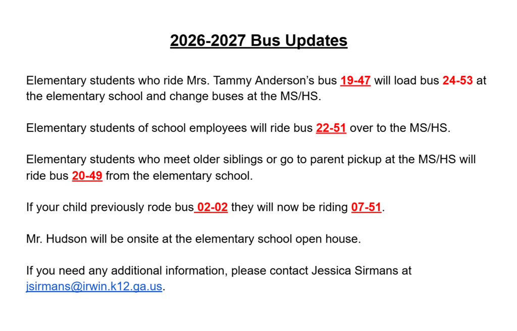 26-27 Bus Updates