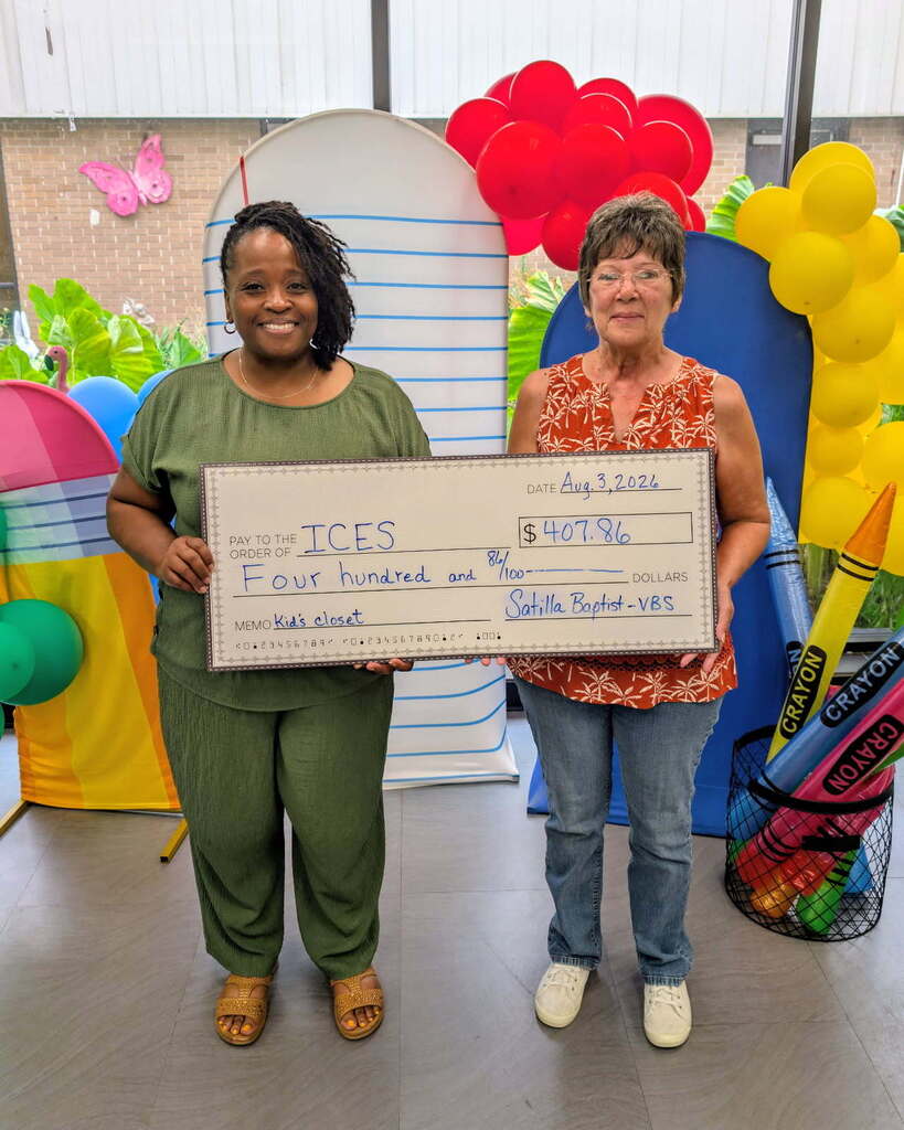 Satilla VBS donation to ICES Clothes Closet