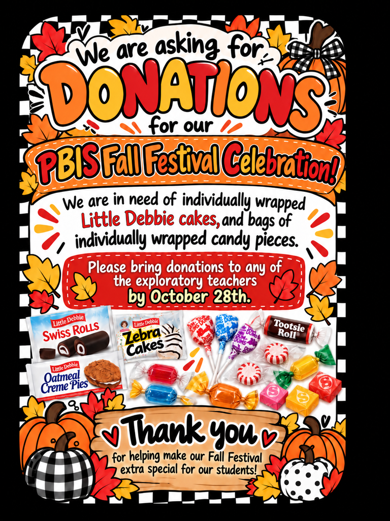 ICES PBIS Fall Festival Celebration: Request for donations