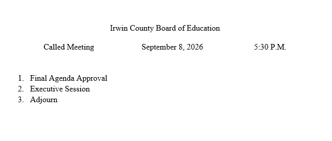 sept 8 agenda