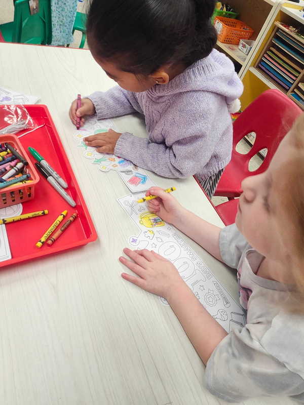 Mr. Steven and Ms. Caiti’s Shark Class celebrated the 100th Day of School