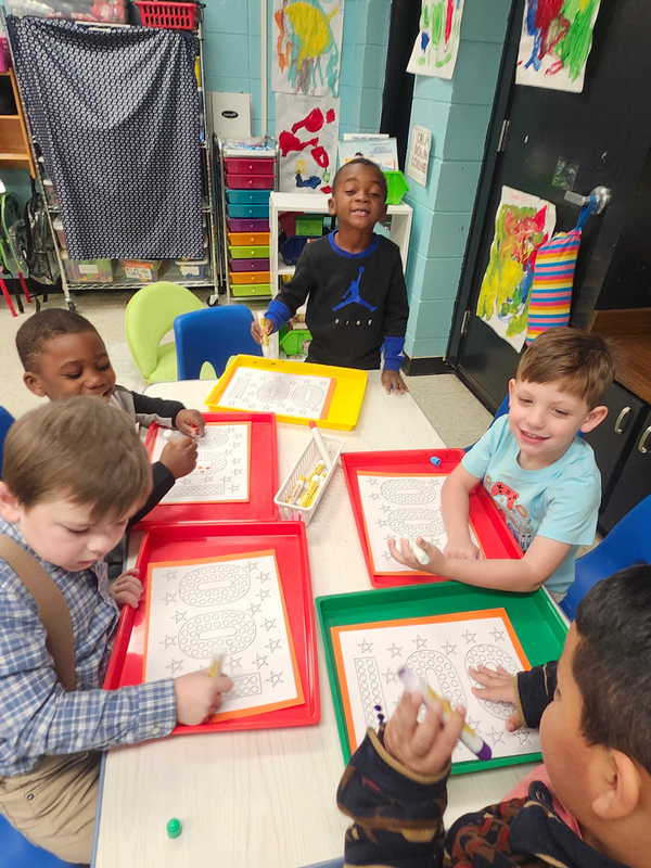 Mr. Steven and Ms. Caiti’s Shark Class celebrated the 100th Day of School