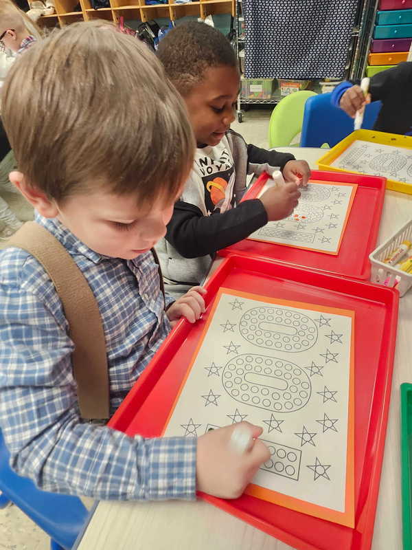 Mr. Steven and Ms. Caiti’s Shark Class celebrated the 100th Day of School
