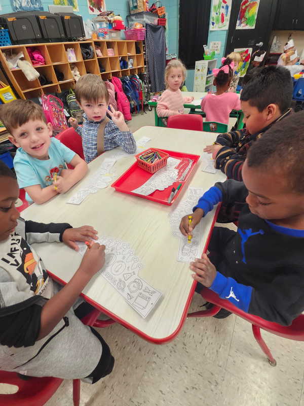Mr. Steven and Ms. Caiti’s Shark Class celebrated the 100th Day of School