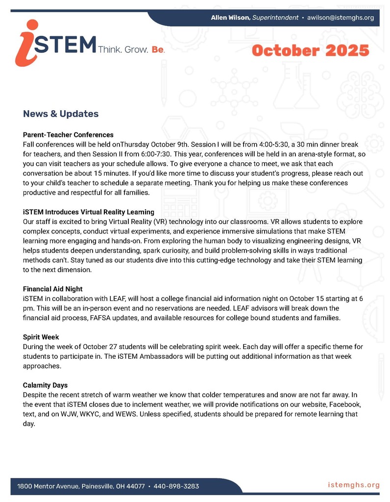Oct Newsletter