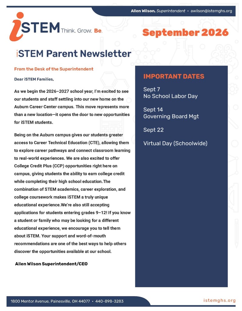 Sept Newsletter