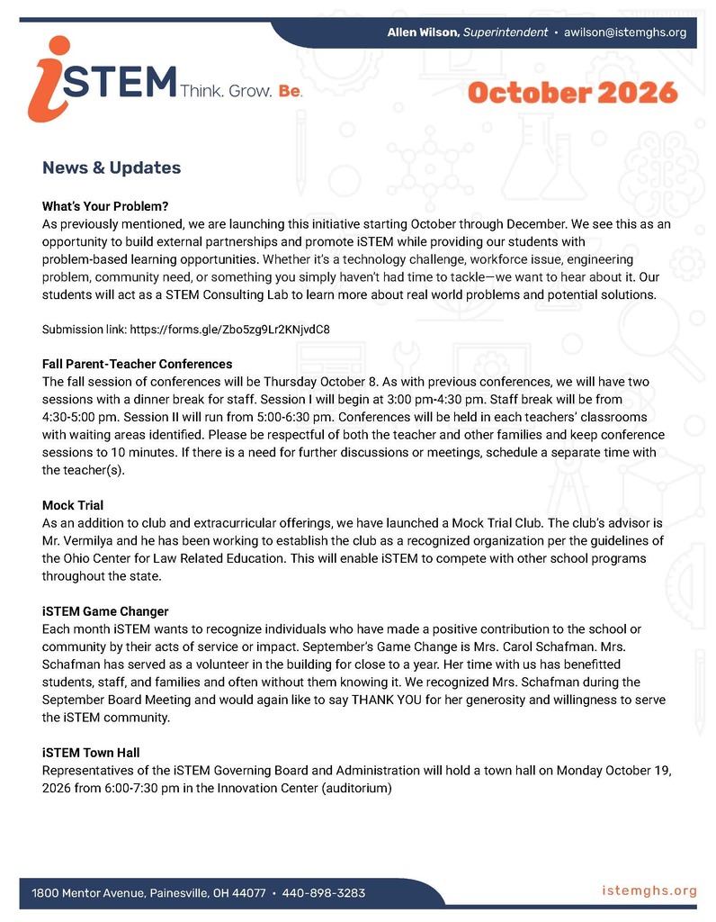 October Newsletter