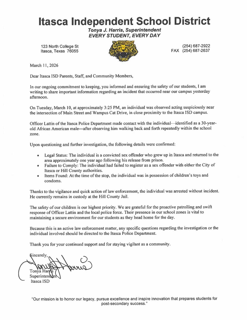 incident near school district 3-11-26