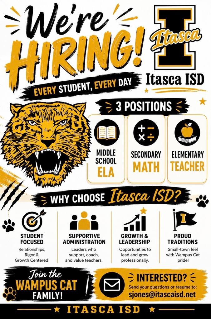 Itasca ISD Is Hiring