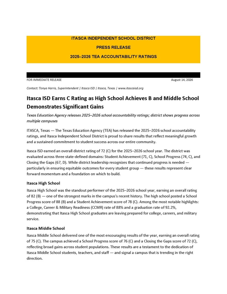 press release page 1