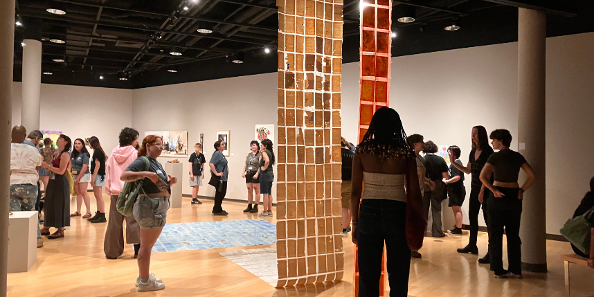 Inside exhibit at an art musuem