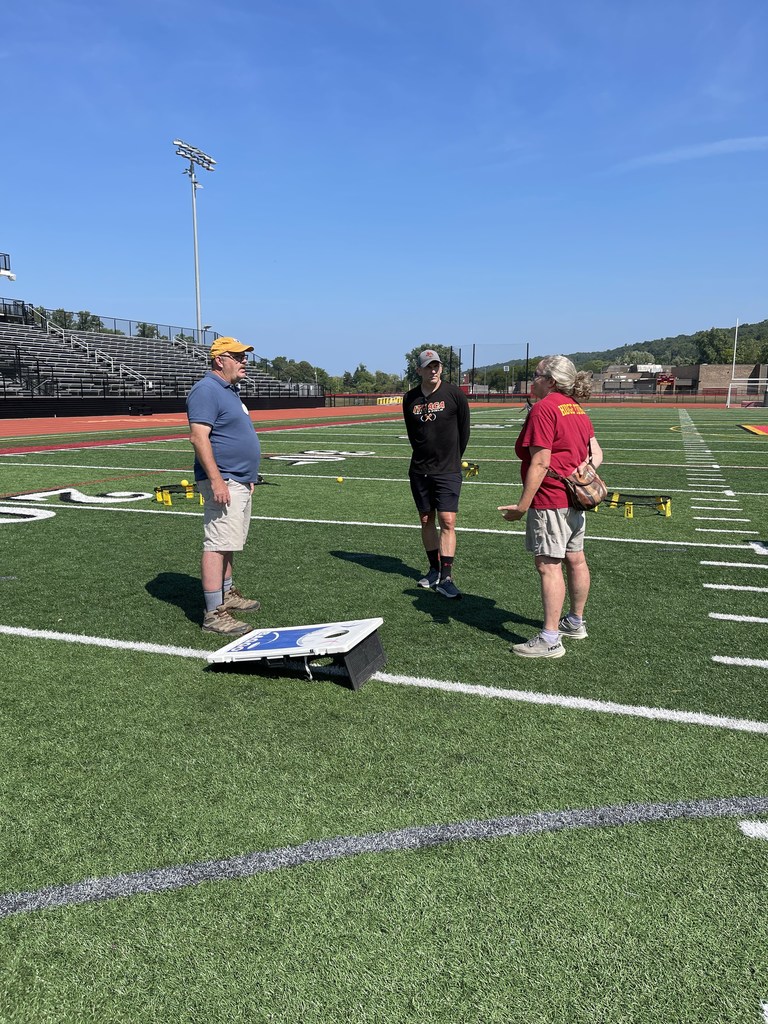 Walk and Talk with the new athletic directors on the turf at IHS