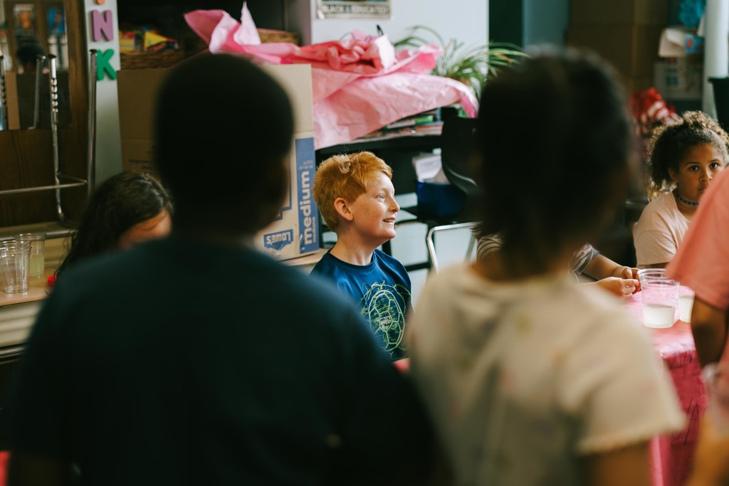 Students sitting in class