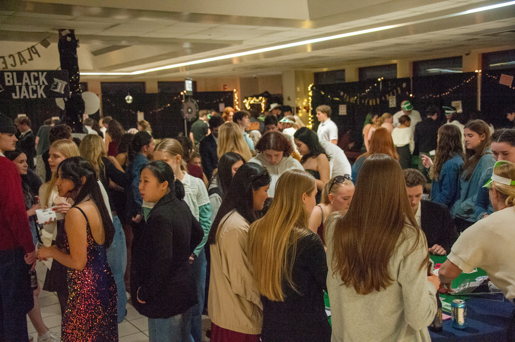 IHS students participating in Casino Night