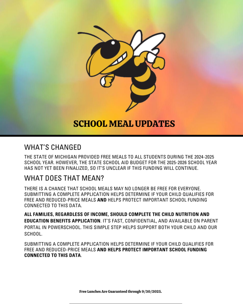 IPS School Meal Update Education Benefits Form