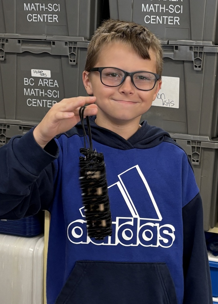 student with box