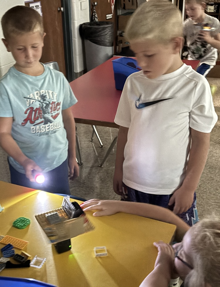 students with legos