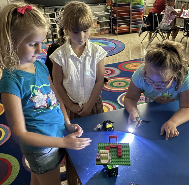 students with legos